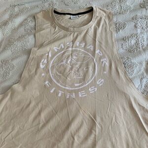 Gymshark Legacy Drop Arm Beige Athletic Tank